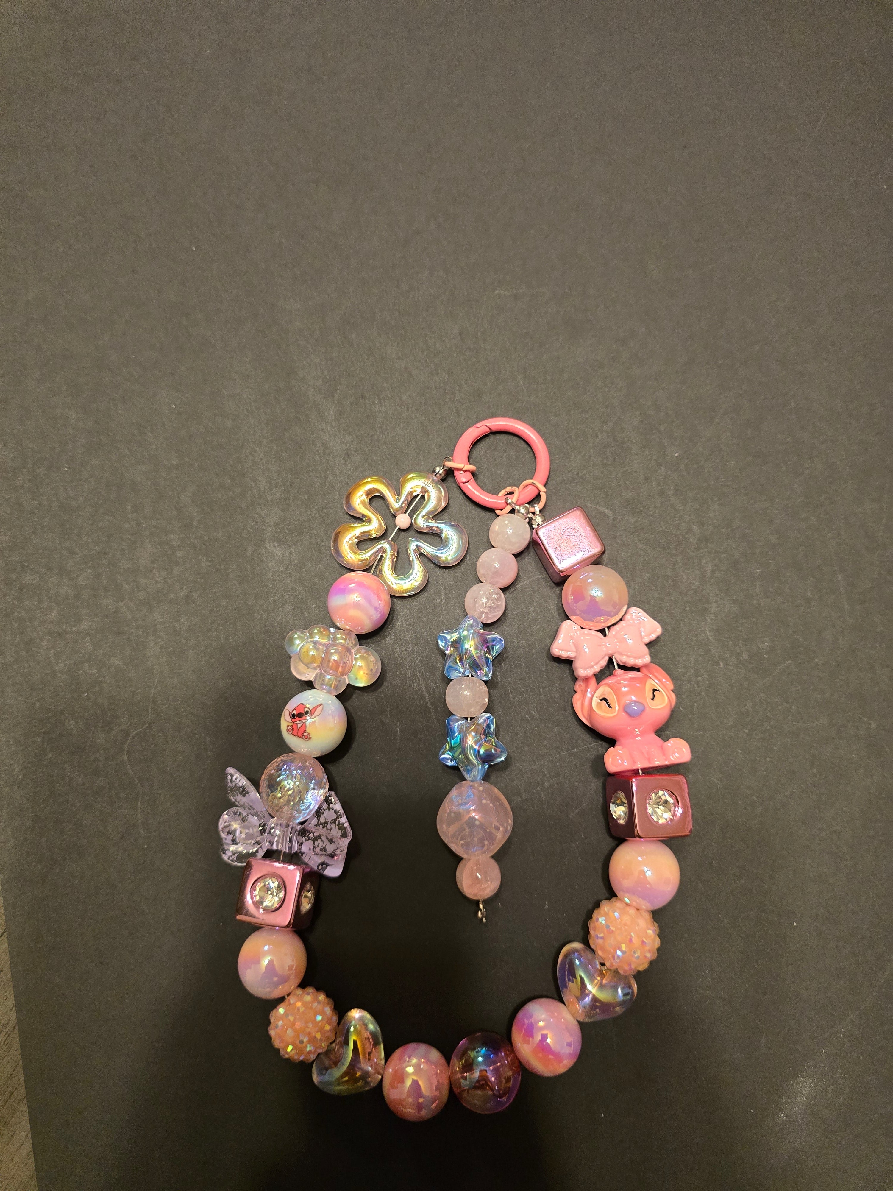 Pink Whimsical Key Chain