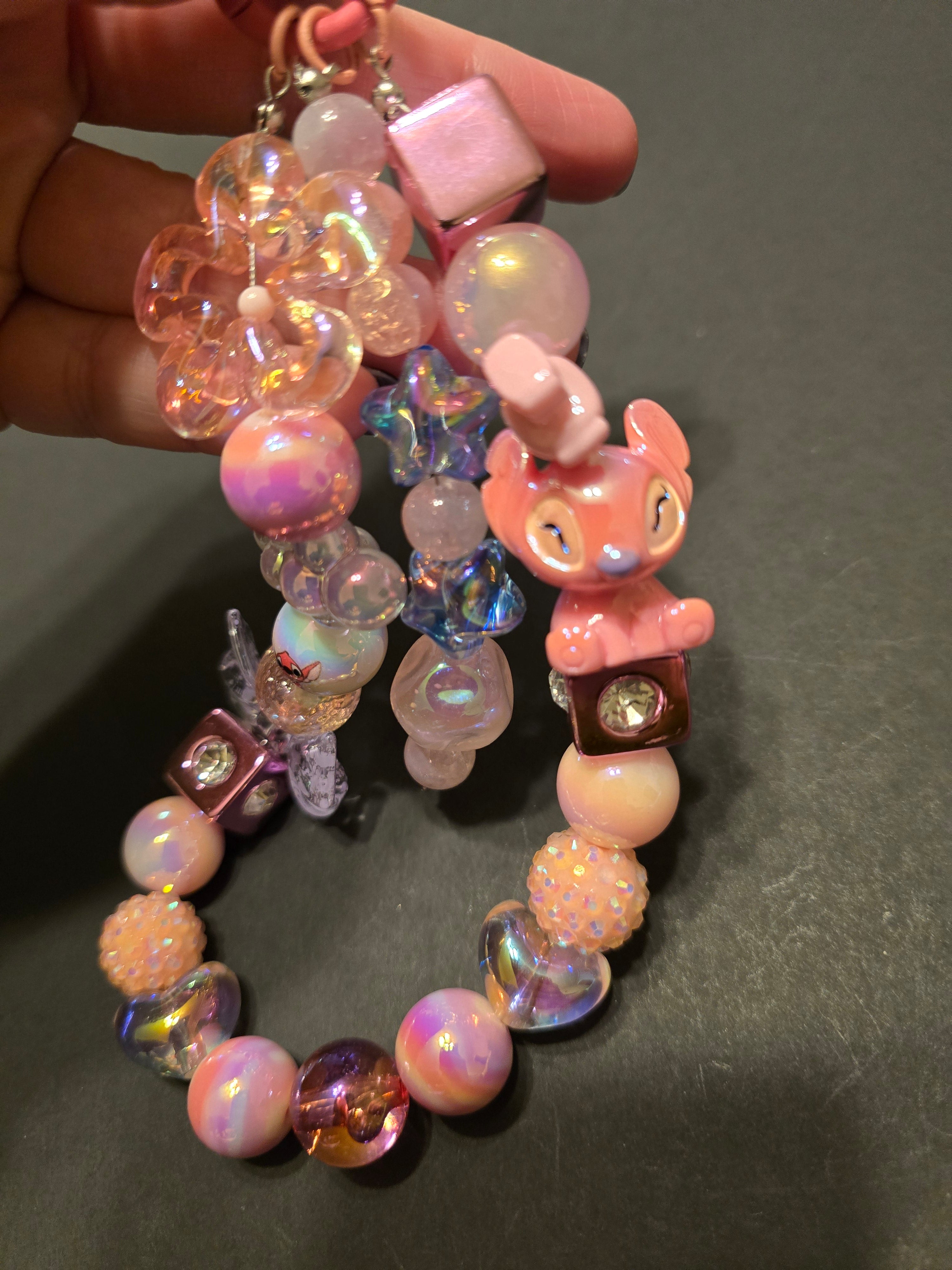 Pink Whimsical Key Chain
