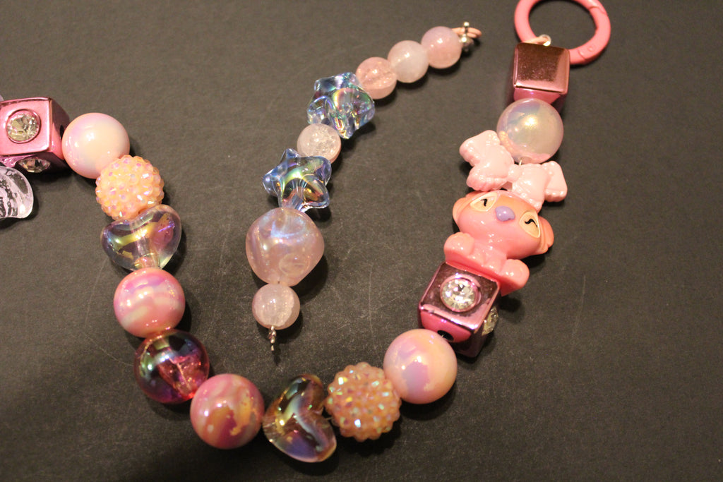 Pink Whimsical Key Chain