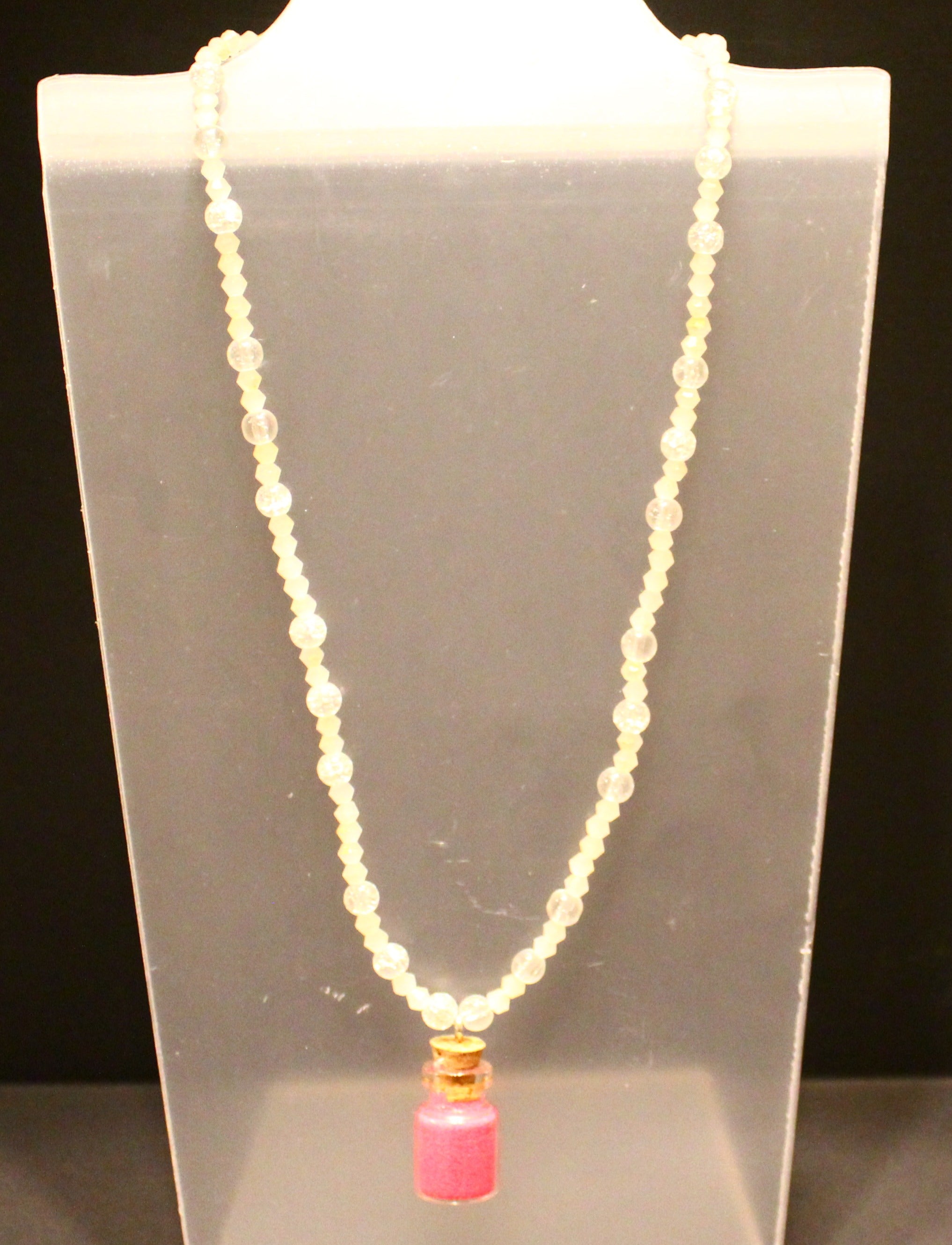 Pink Dust Bottle Necklace